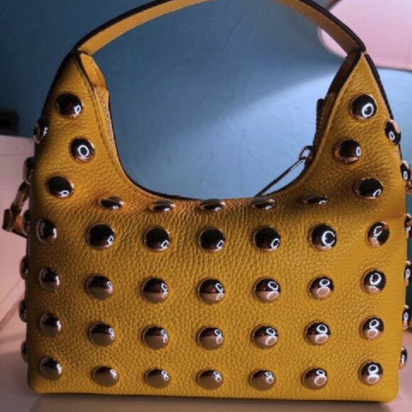 Michael Kors Ember Embellished Pebbled Leather Messenger Crossbody - Picture 2 of 6